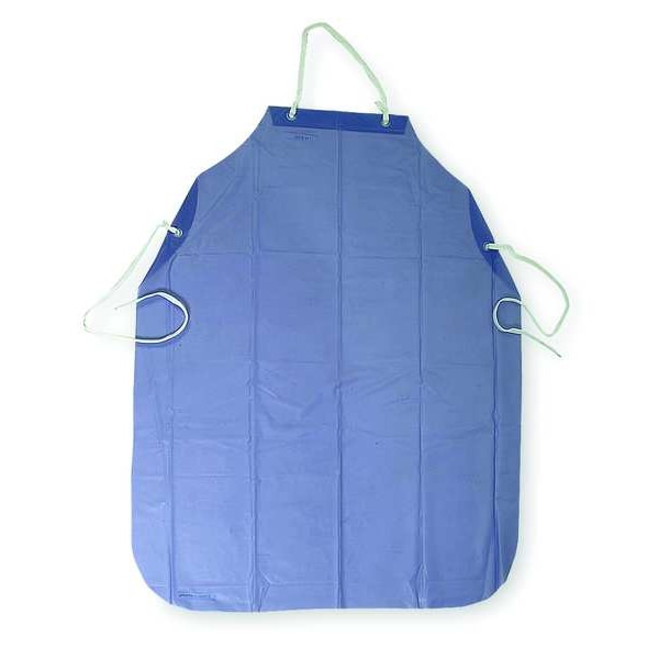 Condor Chemical Resistant Bib Apron, PVC, Heavy Duty, 8 mil, 45 in Length, Universal Size, 12 Pack - 1N866