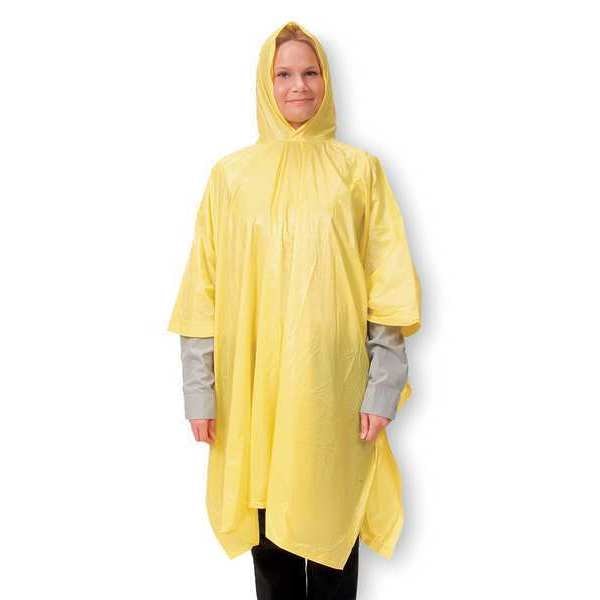 Condor Rain Poncho with Hood, PVC Nylon, Yellow - 1EJY3