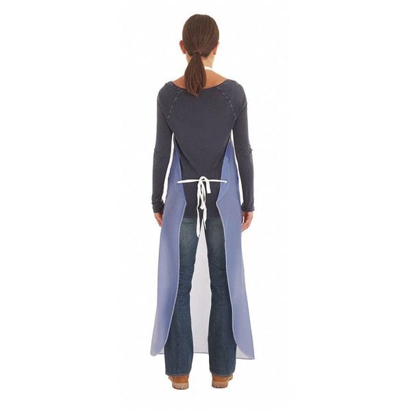 Ansell Alphatec Chemical Resistant Bib Apron, Vinyl, Light Duty, 6 mil, 44 in Length, Universal Size - 56-007
