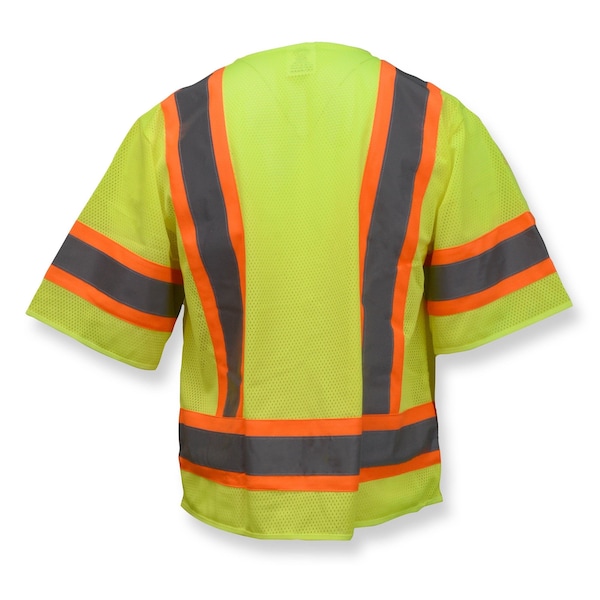 Radians Hi-Vis Economy Vest w/Two-Tone Trim Xl Class 3 , Zipper Closure - SV22-3ZGM-XL