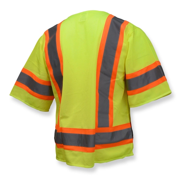 Radians Hi-Vis Economy Vest w/Two-Tone Trim Xl Class 3 , Zipper Closure - SV22-3ZGM-XL