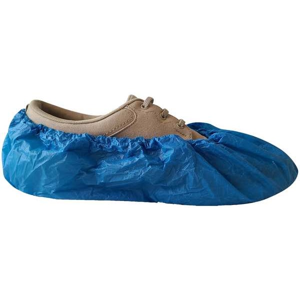 International Enviroguard Disposable Shoe Covers, CPE, Blue, Slip Resistant Sole: Yes , XL - 3407B
