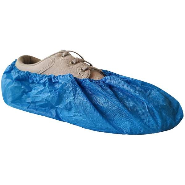 International Enviroguard Disposable Shoe Covers, CPE, Blue, Slip Resistant Sole: Yes , XL - 3407B