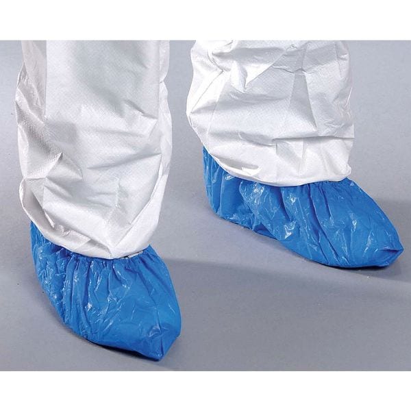 Alpha Pro Tech Disposable Shoe Covers, Polyethylene, Blue, Slip Resistant Sole: No , XL - SH-H1253-B