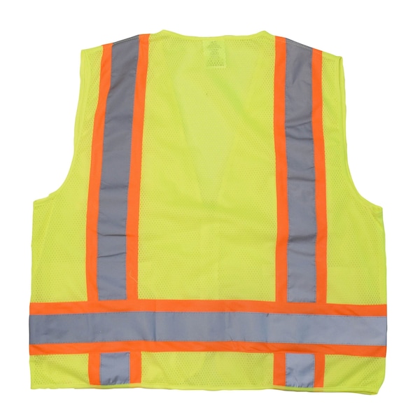 Radians Unisex High-Visibility Vest, 100% Polyester Mesh and 100% Polyester Tricot, Zipper Closure Closure - SV6GL