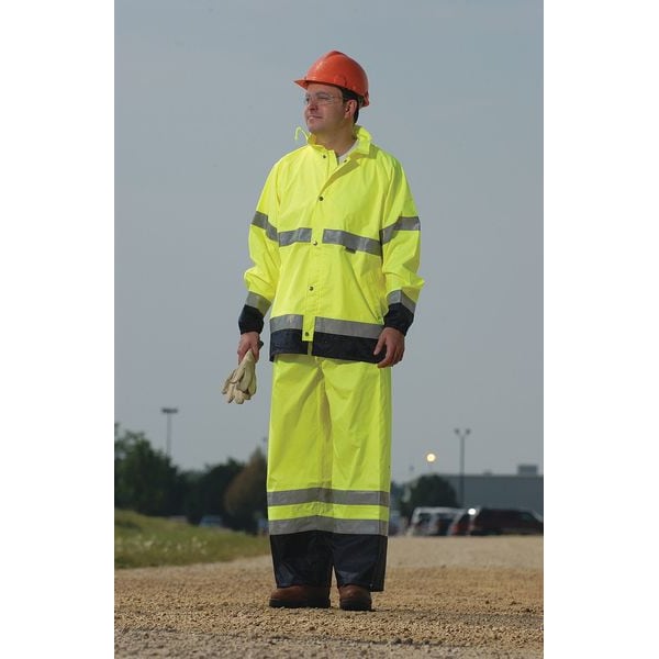 Occunomix Hi-Viz Rainwear Pant, Yellow, XL - LUX-TENR-YXL