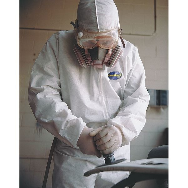 Kleenguard Disposable Coveralls, Hooded, XL, KleenGuard(TM) A30, Zipper, Elastic Cuff, Elastic Ankle, 25 PK - 46114