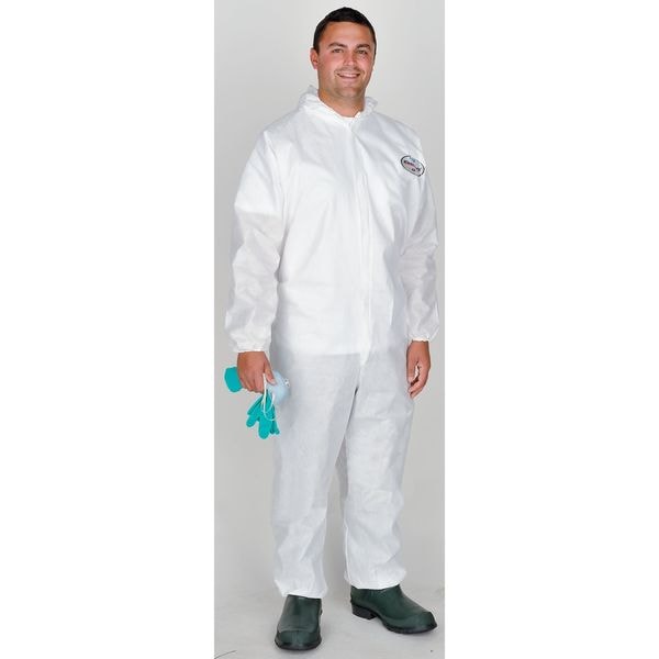 Kleenguard Disposable Coveralls, Hooded, XL, KleenGuard(TM) A30, Zipper, Elastic Cuff, Elastic Ankle, 25 PK - 46114