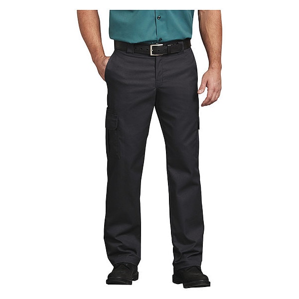 Dickies Men's Work Pants, L/XL, Black, 65% Polyester/35% Cotton Twill - WP95BK 34 30
