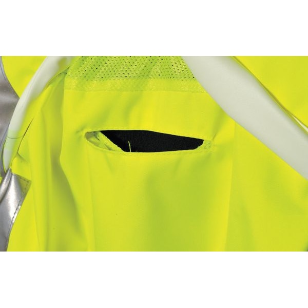 Tingley 3-In-1 High Visibilityt Rain Jacket with Hood, Polyester, Class 3 R, Black/Green/Yellow, 2XL - J24172