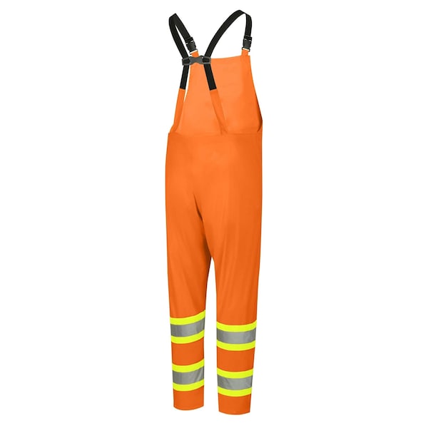 Pioneer Safety Rain Suit, Hi-Vis Orange, 4XL, Polyester|PVC, 0.18 mm Thick, Folds and zips into collar, 4XL - V1080150U-4XL