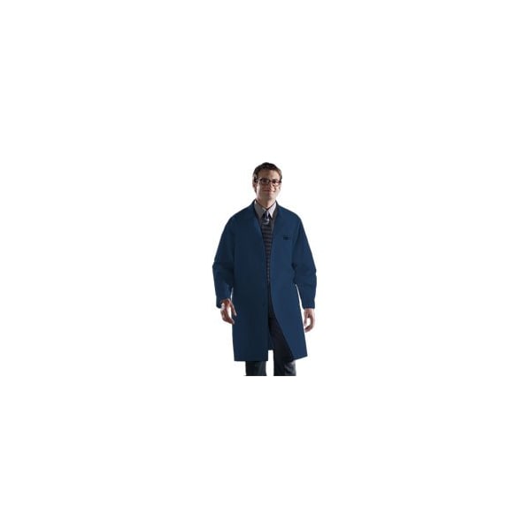 Medline Knee Length Lab Coat, Navy, XX-Large - 83044RNNXXL