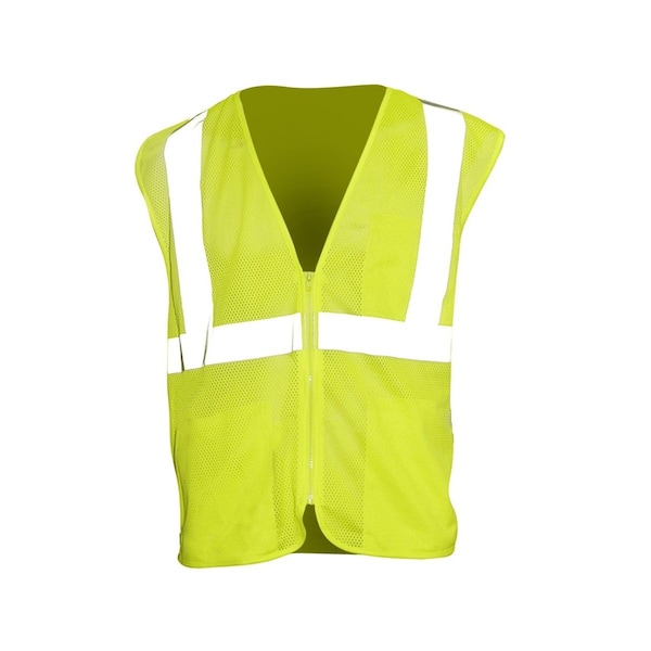 Magid High Visibility Vest 4XL, 5XL Class 2 , Zipper 3 Pockets - SVM1-Y-4X5X