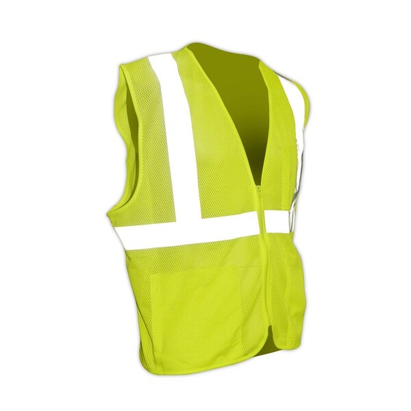 Magid High Visibility Vest 4XL, 5XL Class 2 , Zipper 3 Pockets - SVM1-Y-4X5X
