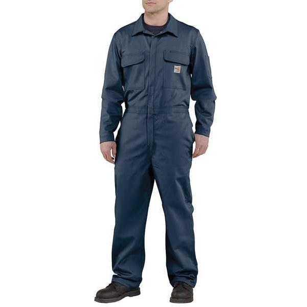 Carhartt Coverall, 11 cal/sq cm ATPV, S, 28 in Inseam, FR Twill/100% Cotton, Zipper - 101017-410 54 SHT