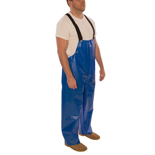 Tingley Rain Bib Overall, Polyurethane, 31 in Inseam, 10 mil Thickness, Blue, XL - O22001