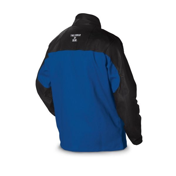 Miller Electric Combo Weld Jkt, Royal/Blk, Ctn/Leather, XL - 231083