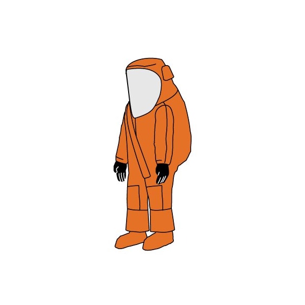 Kappler Zytron 500 Vapor Total Encapsulating Suit, Orange, L/XL - Z5H582ORLGXL