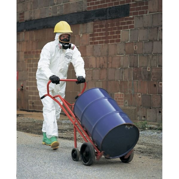 Dupont Chemical Resistant Coverall, Hooded, 2XL, Tychem(R) 4000, Zipper, Elastic Cuff, Elastic Ankle, 6 PK - SL127TWH2X000600