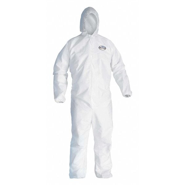 Kleenguard Disposable Coveralls, Hooded, 2XL, KleenGuard(TM) A30, Zipper, Elastic Cuff, Elastic Ankle, 25 PK - 46115