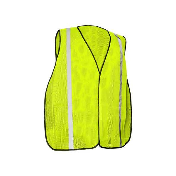 Condor Hi-Vis Safety Vest L, XL Class Not Rated Vertical Back, , Hook and Loop 0 Pockets, No Mic Tab - 786F30