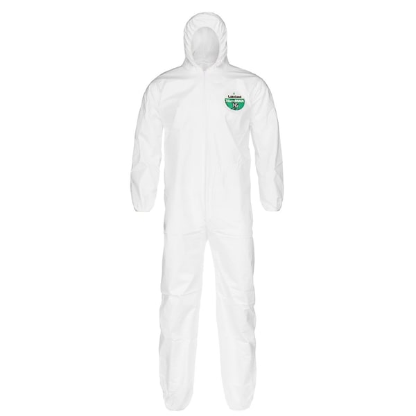 Lakeland Coverall, CTL428, MicroMax, Large, White, Hooded, Elastic, 25PK - CTL428-L