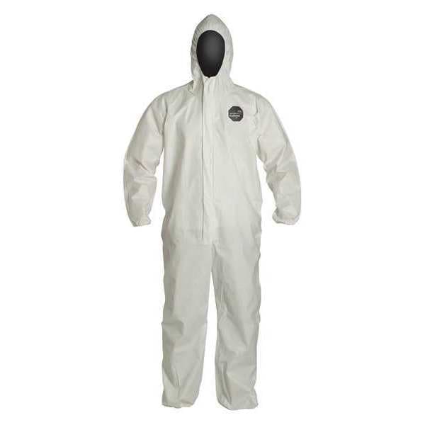 Dupont ProShield 60/127 Disposable Coverall, ProShield(R) 60, 1.8 oz Fabric Weight, 26 in Inseam, White - NG127SWHSM0025NP