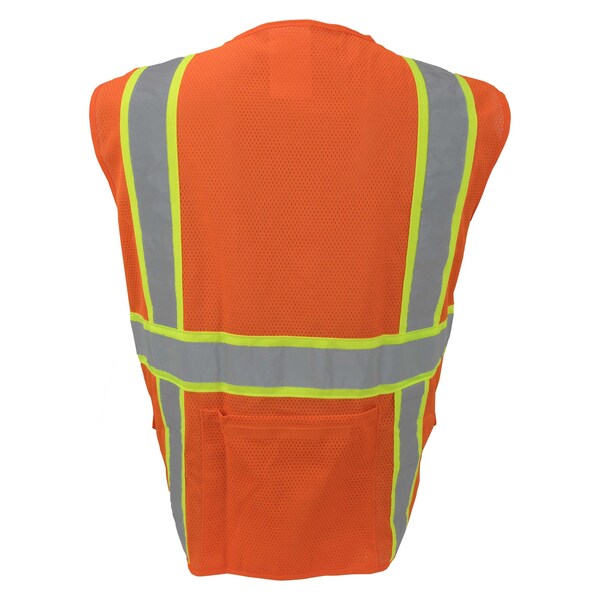 Ironwear Hi-Vis FR Surveyor Safety Vest 2XL Class 2 , Zipper 9 Pockets - 1277-OZ-RD-2XL