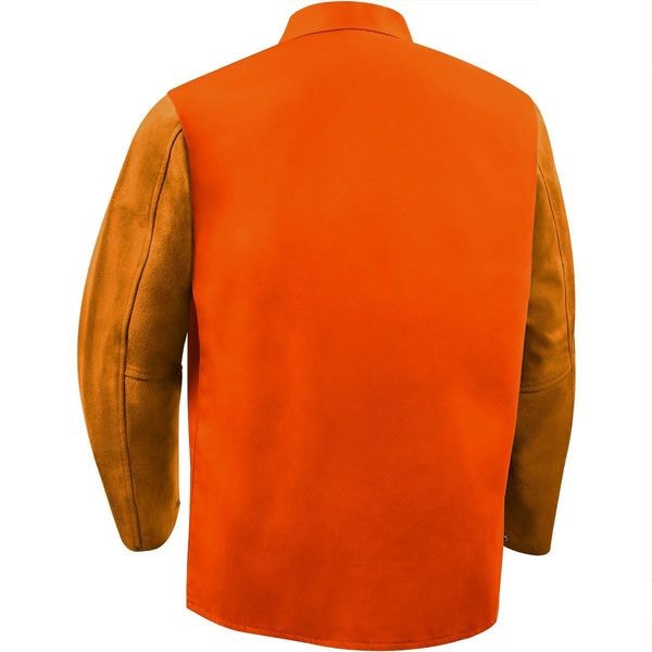 Steiner Welding Jacket, XL, 9 oz Cotton with Cowhide Sleeves, Snaps Closure - 1250-X