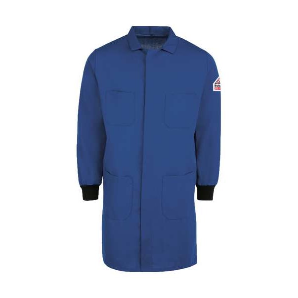 Bulwark FR Lab Coat, 4.4 cal/sq cm, L, 4.5 oz Nomex, Snaps Closure - KNC2RB LG 0R