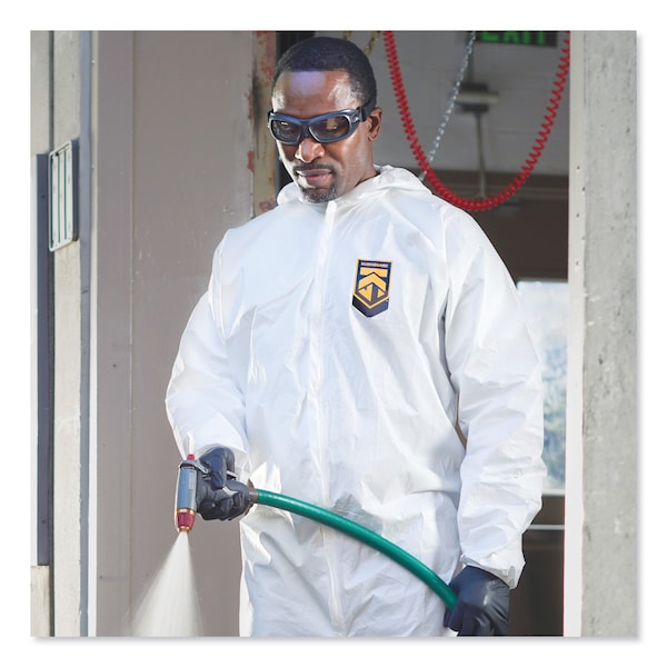 Kleenguard Coveralls, Breathable Microporous Film Laminate, White, X-Large - KCC 44324