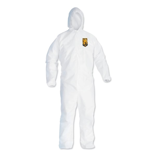 Kleenguard Coveralls, Breathable Microporous Film Laminate, White, X-Large - KCC 44324