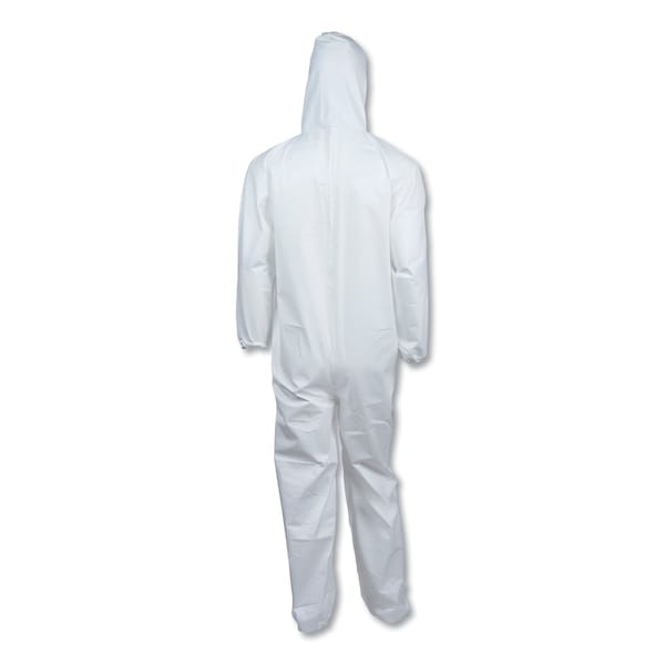 Kleenguard Coveralls, Breathable Microporous Film Laminate, White, X-Large - KCC 44324