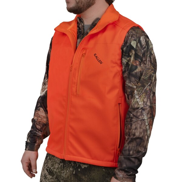 Allen Co Softshell Blaze Hunting Vest, Mens, XL, Blaze Orange - 2423