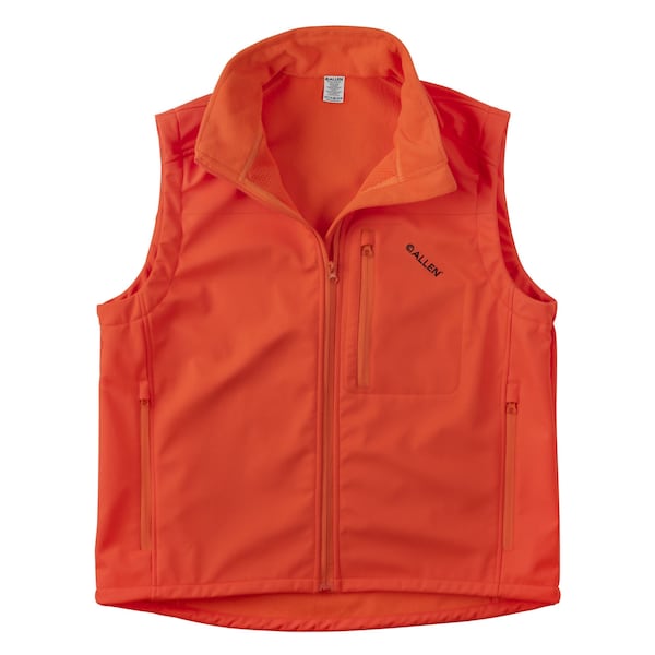 Allen Co Softshell Blaze Hunting Vest, Mens, XL, Blaze Orange - 2423