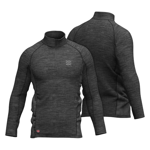 Mobile Warming Heated Baselayer Shirt, 88% Polyester, 12% Spandex, Up to 10 hours Heating Time, 4 Heat Settings, L - MWMT12010420