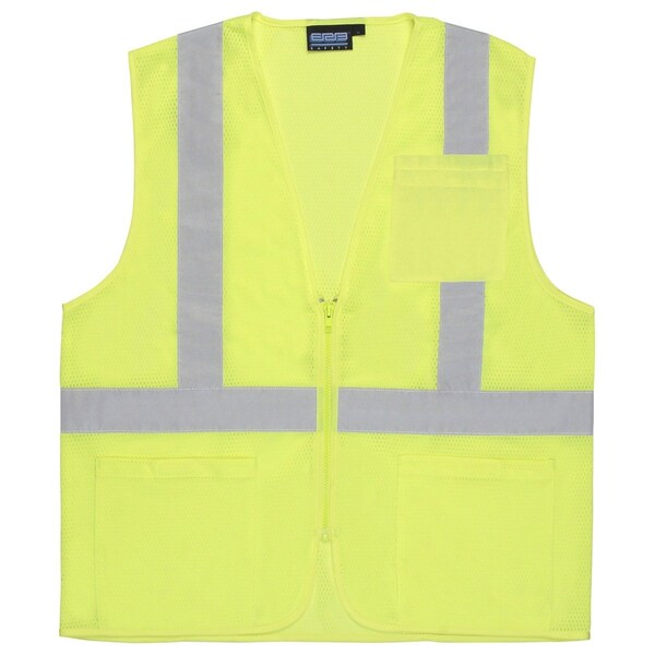 Erb Safety Hi-Vis Safety Vest 2XL Class 2 , Zipper - 61650