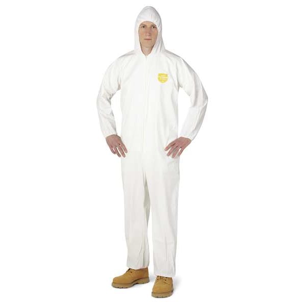 Dupont Disposable Coverall, Hooded, 2XL, ProShield(R) 60, Zipper, Elastic Cuff, Elastic Ankle, Serged Seam - NG127SWH2X0025NP