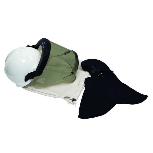 National Safety Apparel Arc Flash Head Protection Kit, 2 PPE CAT, 20 cal/sq cm, Navy, Universal - KITHP20PV