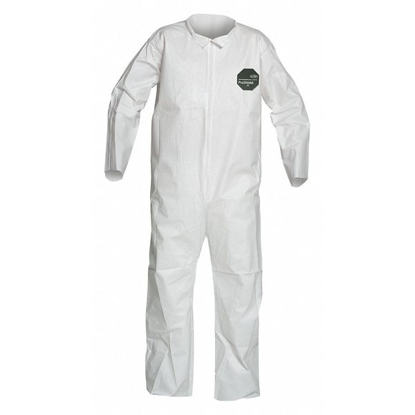Dupont Disposable Coverall, Collared, XL, ProShield(R) 50, Zipper, Open Cuff, Open Ankle, Serged Seam - NB120SWHXL002500