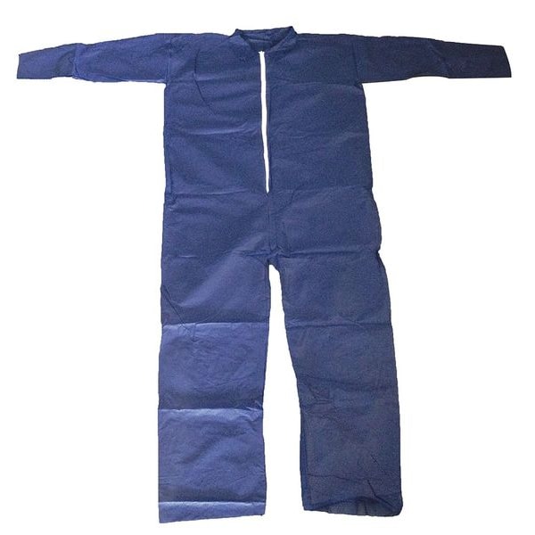 Condor Disposable Coverall, Collared, XL, Polypropylene, Zipper, Open Cuff, Open Ankle, Serged Seam, 25 PK - 26W809