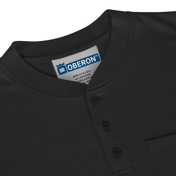 Oberon Men's Long Sleeve Henley Shirt, 11 cal/sq cm, 2XL - ZFI409-2XL