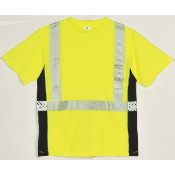 Kishigo Unisex Short Sleeve Hi-Vis Black Sided T-Shirt, Polyester, M - 9114-M