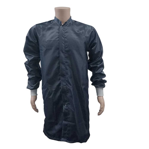 Transforming Technologies ESD Cleanroom Frock, Navy, M - JLM6203NB