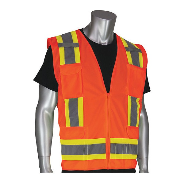 Pip Hi-Visibility Vest, 8 Pockets, Org, 7XL - 302-0500-ORG/7X