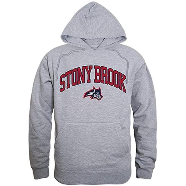 W Republic W Republic 540-388-HGY-03 Stony Brook University Campus Hoodie; Heather Grey - Large - 540-388-HGY-03