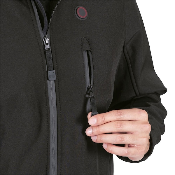 Pioneer Men Heated Softshell Jacket, Black, 4XL - V1210370U-4XL