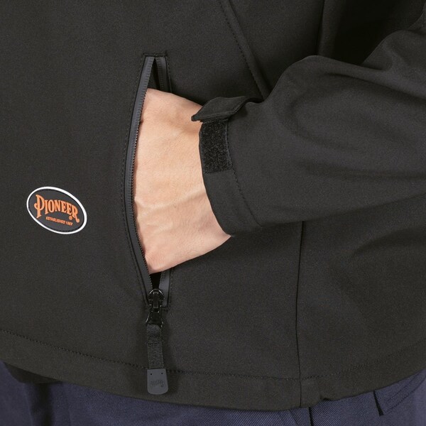 Pioneer Men Heated Softshell Jacket, Black, 4XL - V1210370U-4XL