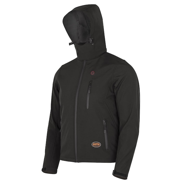Pioneer Men Heated Softshell Jacket, Black, 4XL - V1210370U-4XL
