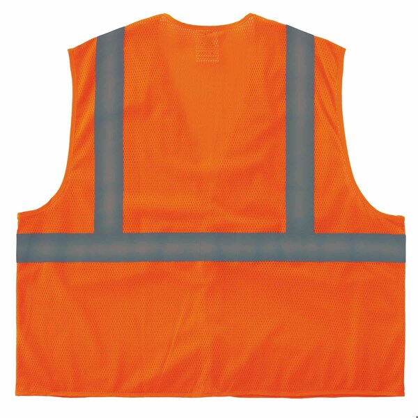 Ergodyne Recycled Hi-Vis Safety Vest, Class 2, Orange, S/M - 8205HL-ECO
